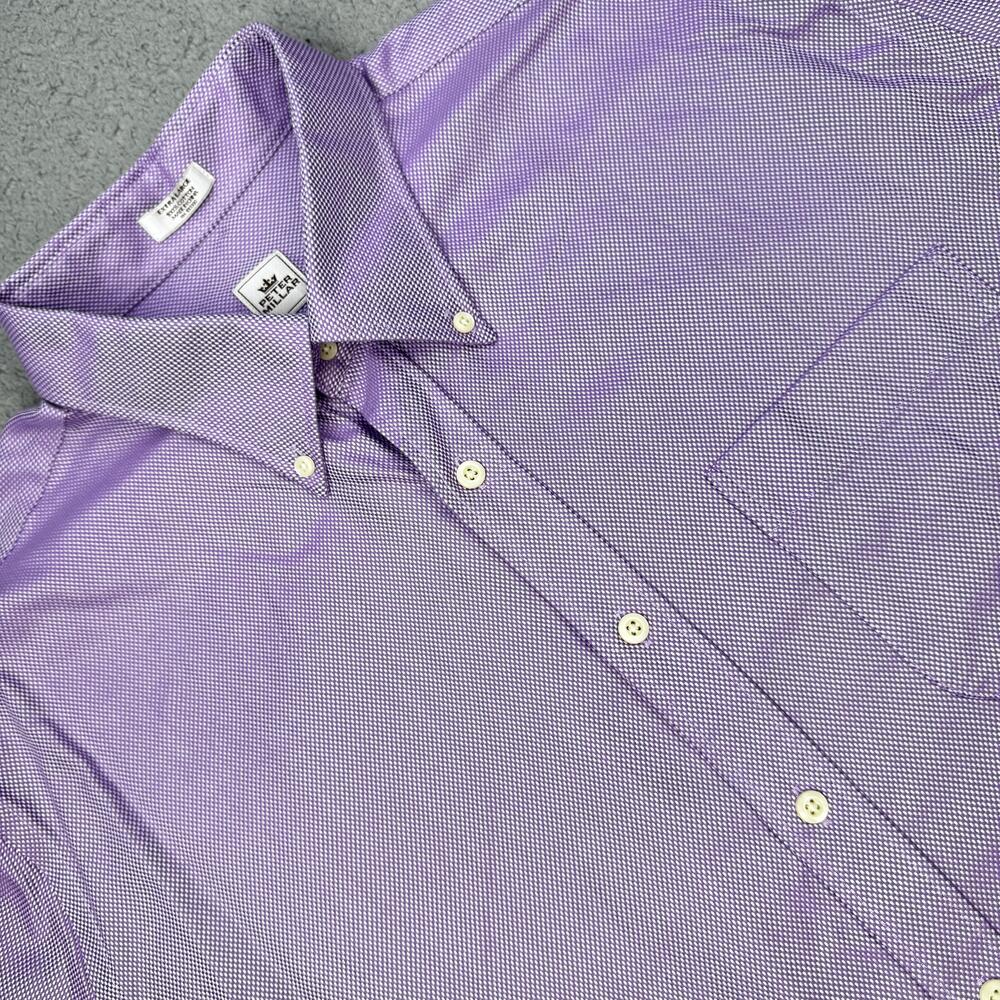 Peter Millar Shirt Mens Extra Large Purple NanoLuxe Easy Care Tailored Fit Dress